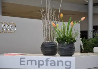 Blumen für Empfang