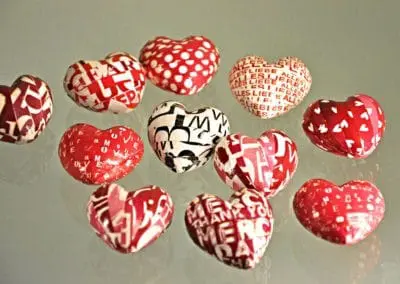 Rote Deko Herzen